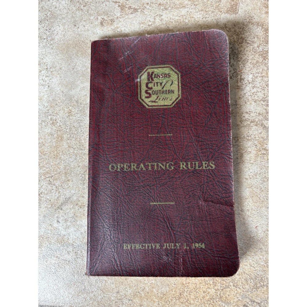 1954 Kansas City Southern Lines KCS Railroad Operating Rules Employee Book #1791